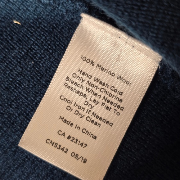 Talbots Petite Merino Wool Cardigan Blazer Sweater Jacket Blue MP Petite - Picture 6 of 7